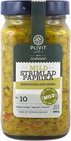 Strimlad Rostad grön paprika