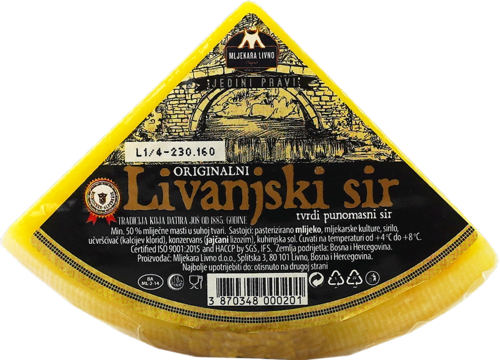 Livanjski Ost 1/4 ca. 600gr