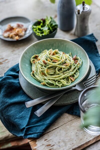 Carbonara med spenat