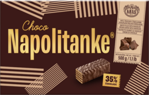 Napolitanke kex med smak av Choklad
