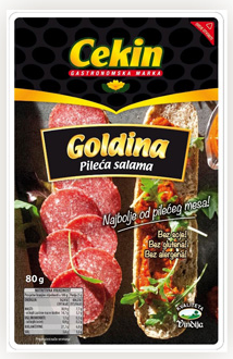 Skivad kycklingsalami