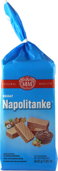 Napolitanke kex med smak av Nougat