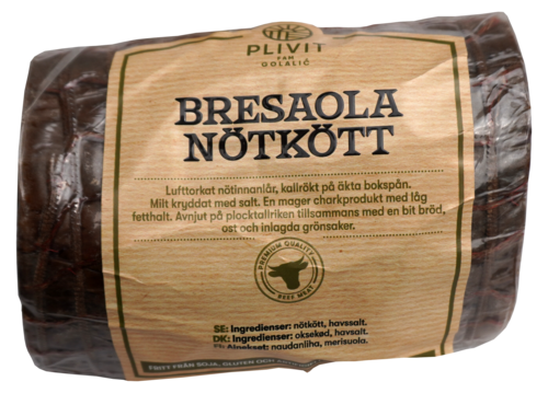 Bresaola Kallrökt Oxinnanlår ca 350g