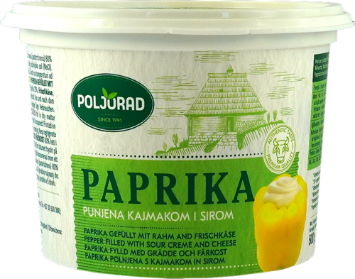 Poljorad Paprika med grädde