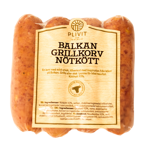 Grillkorv tjock nöt